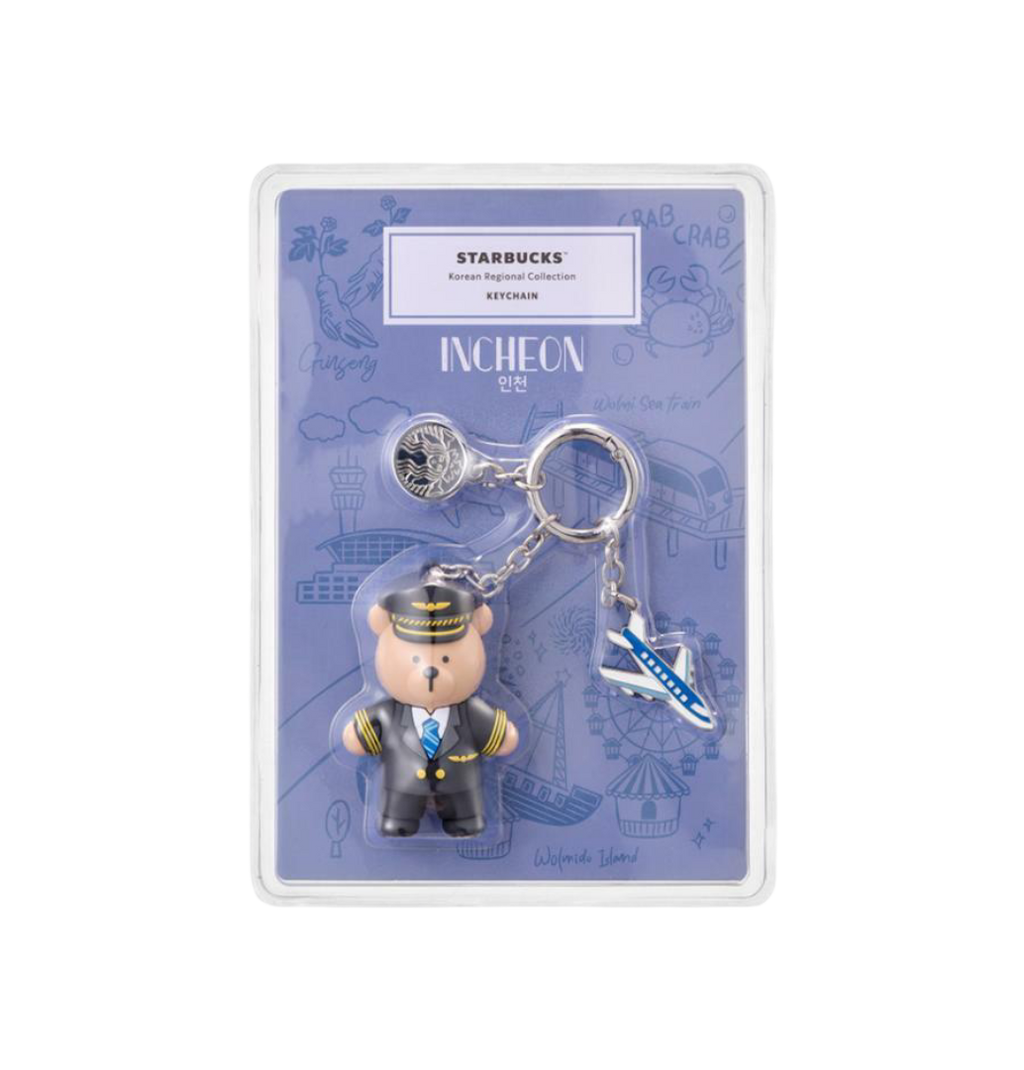 Starbucks Annyeong Incheon Bearista Keychain