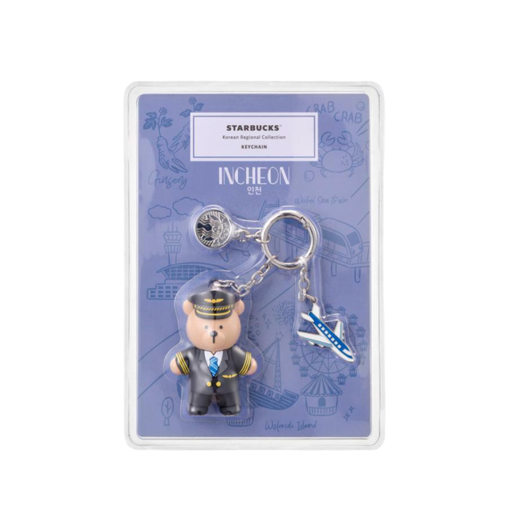 Starbucks Annyeong Incheon Bearista Keychain